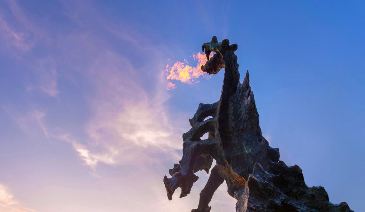Wawel Hill tour ending at the legendary Wawel Dragon statue, a symbol of Polish folklore